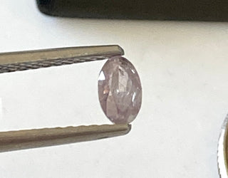 5mm/0.28CTW Fancy Light Pink I3 Clarity Oval Shaped Faceted Rose Cut Loose Diamond, Natural Untreated Pink Diamond Loose For Ring, DDS704/14