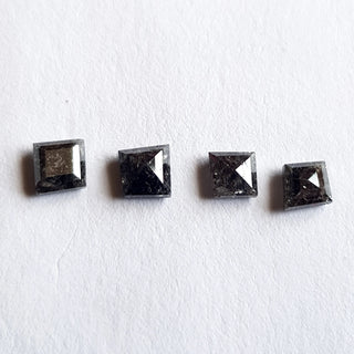 Set Of 4 Pieces 1.10CTW/4.5mm to 5.1mm Fancy Kite Clear Black Salt And Pepper Loose Diamond, Natural Rose Cut Diamond For ring, DDS711/52