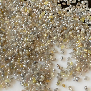 5CTW/50CTW Natural Grey Yellow White Multicolor Smooth Skinned Diamond Dust, Natural Raw Rough Uncut Diamond Dust, DDS684/8