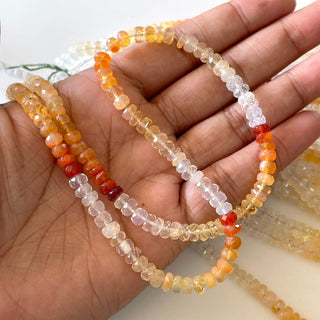 Natural Fire Opal Faceted Rondelle Beads, 5.5mm Fire Opal Loose gemstone Beads, Fire Opal Stone Jewelry, Sold As 16 Inch Strand, GDS2153