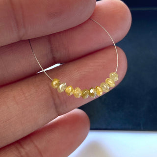 10 Pieces 2.5mm Natural Yellow Diamond Faceted Rondelle Beads, Yellow diamond Beads For Necklace , DDS729/5