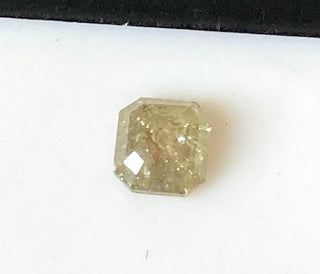 5mm/0.57CTW Emerald Cut Clear Grey Rose Cut Diamond Loose, Faceted Natural Clear Grey Rose Cut Loose Diamond For Ring, DDS714/7