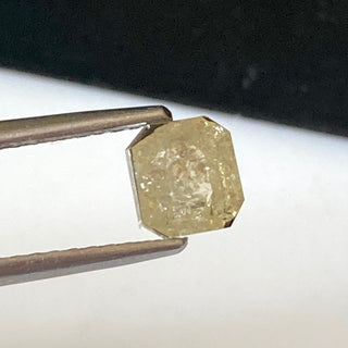 5mm/0.57CTW Emerald Cut Clear Grey Rose Cut Diamond Loose, Faceted Natural Clear Grey Rose Cut Loose Diamond For Ring, DDS714/7