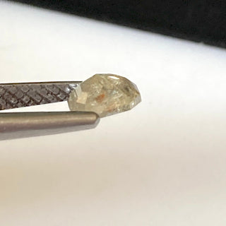 1 Piece 5mm/0.53CTW Emerald Cut Clear Grey Rose Cut Diamond Loose, Faceted Natural Clear Grey Rose Cut Loose Diamond For Ring, DDS714/9