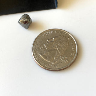 OOAK 8.8mm/3.38CTW Rare Unique Natural Black Grey Salt And Pepper Loose Crystal Diamond, Rough Uncut Crystal Diamond For Jewelry, DDS722/14