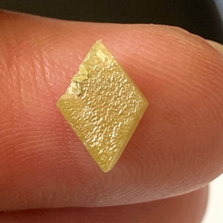 0.70CTW/8.6mm Natural Yellow Fancy Kite Shaped Conflict Free Earth Mined Raw Rough Diamond, Laser Cut Diamond Loose For Jewelry, DDS723/5