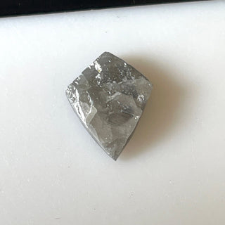 1.64CTW/10.2mm Natural Grey Fancy Shield Shaped Conflict Free Earth Mined Raw Rough Diamond, Laser Cut Diamond Loose For Jewelry, DDS723/8