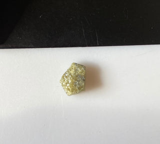 1.30CTW/7.5mm Natural Yellow/Green Shield Shaped Conflict Free Earth Mined Raw Rough Diamond, Laser Cut Diamond Loose For Jewelry, DDS723/23