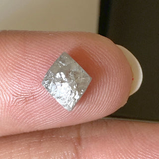 0.92CTW/7.7mm Natural Grey Fancy Diamond Shaped Conflict Free Earth Mined Raw Rough Diamond, Laser Cut Diamond Loose For Jewelry, DDS723/28