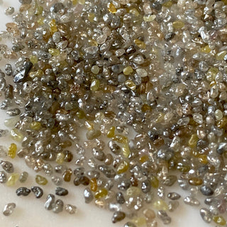 5CTW/50CTW Natural Grey Yellow White Multicolor Smooth Skinned Diamond Dust, Natural Raw Rough Uncut Diamond Dust, DDS684/8