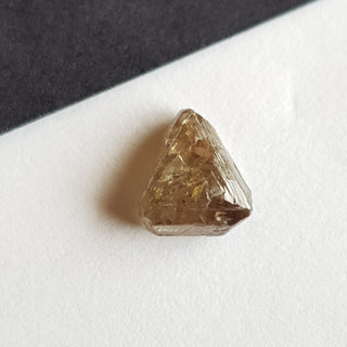 7mm/1.95CTW Light Champagne Cognac Brown Natural Diamond Trillion Crystal Loose Sparkly Conflict Free Rough Raw Diamond Jewelry, DDS719/8