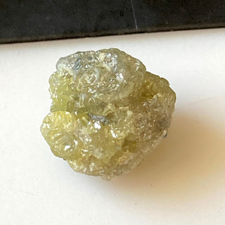 Huge 6.7CTW/13mm Natural Olive Green Yellow Raw Diamond, Raw Rough Uncut Diamond Loose For Jewelry, DDS722/8