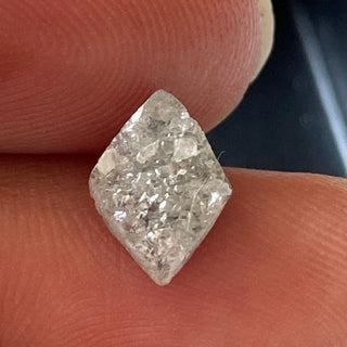 1.61CTW/8.7mm Natural White/Grey Fancy Kite Shape Conflict Free Earth Mined Raw Rough Diamond, Laser Cut Diamond Loose For Jewelry, DDS723/1