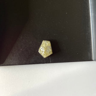 1.30CTW/7.5mm Natural Yellow/Green Shield Shaped Conflict Free Earth Mined Raw Rough Diamond, Laser Cut Diamond Loose For Jewelry, DDS723/23