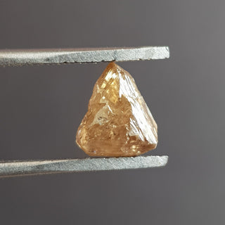 7mm/1.95CTW Light Champagne Cognac Brown Natural Diamond Trillion Crystal Loose Sparkly Conflict Free Rough Raw Diamond Jewelry, DDS719/8