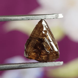 10.7mm/3.72CTW Cognac Champagne Brown Trillion Natural Diamond Triangle Loose, Sparkly Conflict Free Rough Raw Diamond Jewelry, DDS719/11