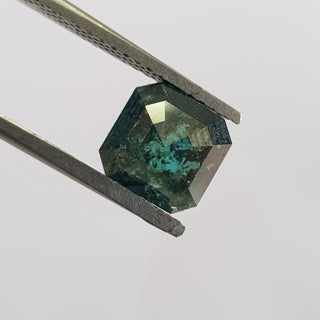 1.50CTW/7.4mm Clear Blue Emerald Cut Rose Cut Diamond Loose, Faceted Flat Back Diamond Cabochon, Sold As 1 Piece/2 Piece, DDS728/8