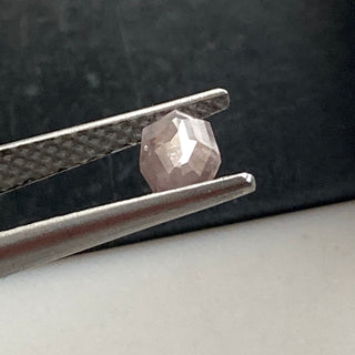 1.00CTW/8.7mm Natural Pink Fancy Shield Shaped Rose Cut Loose Diamond, Faceted Rose Cut Pink Diamond Loose for Ring, DDS727/3
