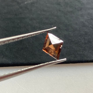 0.23CTW/6mm Clear Cognac Brown Fancy Kite Shaped Rose Cut Loose Natural Diamond, Faceted Rose Cut Diamond Loose for Ring, DDS727/16