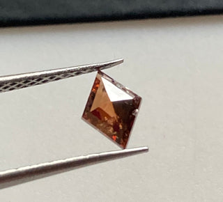 0.23CTW/6mm Clear Cognac Brown Fancy Kite Shaped Rose Cut Loose Natural Diamond, Faceted Rose Cut Diamond Loose for Ring, DDS727/16