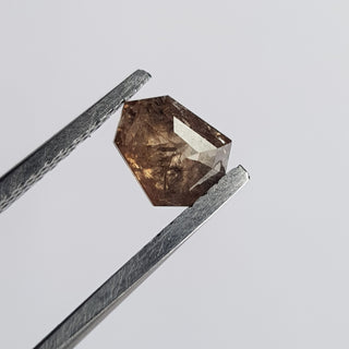 1 Piece 0.80CTW/6.3mm Clear Cognac Brown Shield Shaped Faceted Rose Cut Diamond Loose, Natural Rose Cut Loose Diamond For Ring, DDS733/14
