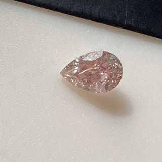 7.2mm/0.65CTW Fancy Light Pink/I3 Pear Shaped Faceted Rose Cut Double Cut Loose Diamond, Natural Pink Diamond Loose, DDS736/7