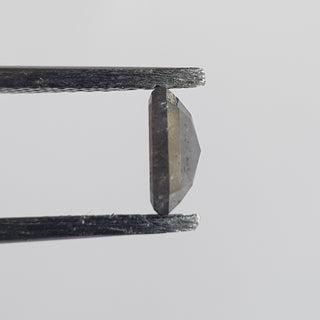 6.6mm/0.77CTW Clear Grey/Black Emerald cut Salt And Pepper Rose Cut Natural Diamond Loose Cabochon For Ring DDS730/3