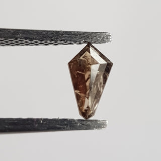 1 Piece 0.44CTW/7.2mm Cognac Brown Fancy Shield Shape Faceted Rose Cut Diamond Loose, Natural Rose Cut Loose Diamond Cabochon, DDS733/4