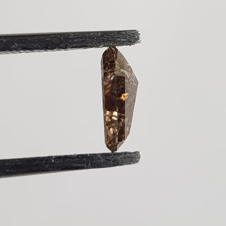 1 Piece 0.44CTW/7.2mm Cognac Brown Fancy Shield Shape Faceted Rose Cut Diamond Loose, Natural Rose Cut Loose Diamond Cabochon, DDS733/4