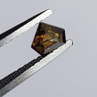 5.2mm/0.42CTW Clear Cognac Brown Shield Shaped Rose Cut Diamond Loose, Faceted Rose Cut Loose Diamond For Ring, DDS739/18