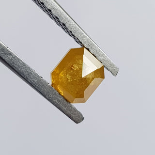 4.5mm/0.60CTW Natural Yellow Emerald Cut Asscher Cut Rose Cut Diamond Loose, Faceted Rose Cut Loose Diamond For Ring, DDS739/24