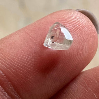 OOAK 4.8mm/0.88CTW Clear White Natural Trillion Shape Earth Mined Conflict Free Raw Rough Diamond Loose Diamond For Jewelry, DDS731/2