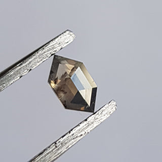 5.7mm/0.31CTW Natural Grey Brown Fancy Shield Shaped Rose Cut Loose Diamond, Faceted Rose Cut Loose Diamond For Ring, DDS739/42