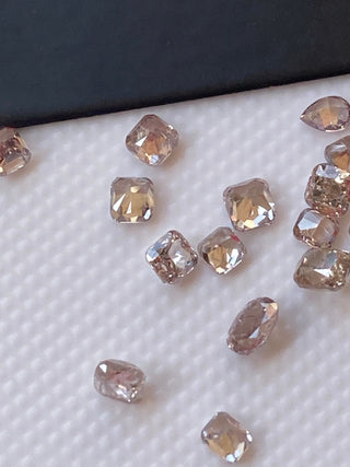 6 Pieces 2mm To 2.5mm Natural Light Pink Rose Cut Diamond Loose, Natural Faceted Brilliant Cut Mixed Shape Pink Diamond Cabochon, DDS632/4