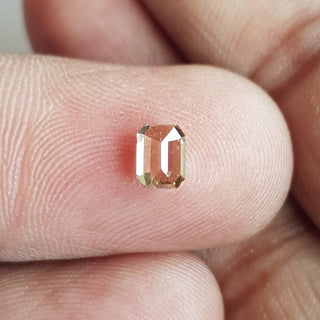 5.4mm/0.66CTW Clear Brown Emerald Cut Step Cut Rose Cut Loose Diamond Faceted Champagne Brown Diamond Loose For Ring