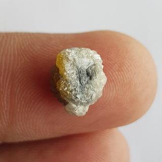 OOAK 4.22CTW/10.5mm Rare Natural Two Tone Raw Rough Grey Black Yellow Diamond Loose, Rough Diamond For Ring Pendant, DDS742/4