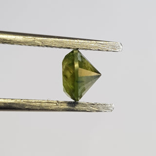 0.83CTW/5.5mm Treated Green Faceted Round Brilliant Cut Diamond Loose, Green Solitaire Full Cut Loose Diamond For Ring, DDS743/7