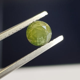 0.83CTW/5.5mm Treated Green Faceted Round Brilliant Cut Diamond Loose, Green Solitaire Full Cut Loose Diamond For Ring, DDS743/7