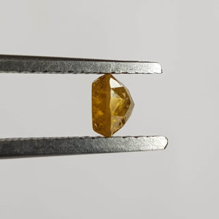 0.57CTW/4.6mm Clear Yellow Faceted Round Shaped Rose Cut Diamond Loose, Old Rose Cut Loose Diamond Ring, Extra Lustre More Facets, DDS744/5