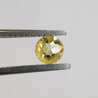 0.61CTW/4.8mm Clear Yellow Faceted Round Rose Cut Diamond Loose, Old Rose Cut Loose Diamond For Ring, Extra Lustre More Facets, DDS744/7