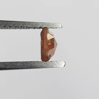 0.75CTW/5.4mm Clear Brown/Red Round Shaped Rose Cut Faceted Diamond Loose Cabochon Round Faceted Rose cut Loose Diamond For Ring, DDS746/16