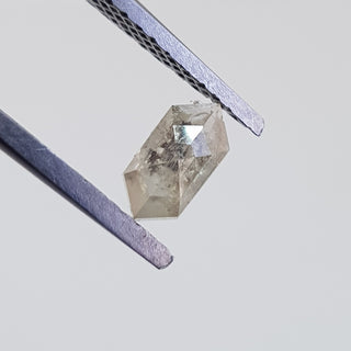 6.8mm/0.56CTW Clear Grey Salt And Pepper Fancy Shield Shaped Rose Cut Diamond Loose, Faceted Rose Cut Loose Diamond For Ring, DDS739/10