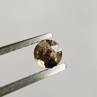 0.38CTW/4.5mm Clear Brown/Grey Round Shaped Faceted Rose Cut Diamond Loose Cabochon, Faceted Rose Cut Loose Diamond For Jewelry, DDS746/32