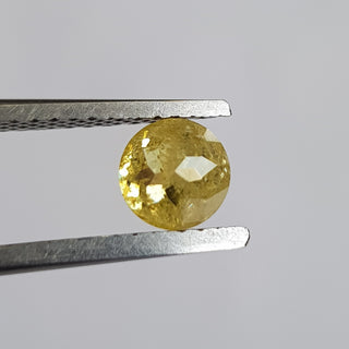 0.92CTW/5.3mm Natural Yellow Faceted Round Shaped Rose Cut Diamond Loose, Old Rose Cut Loose Diamond Ring, Extra Lustre More Facets,DDS744/3