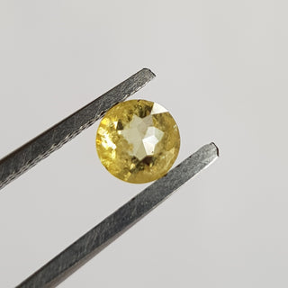 0.61CTW/4.8mm Clear Yellow Faceted Round Rose Cut Diamond Loose, Old Rose Cut Loose Diamond For Ring, Extra Lustre More Facets, DDS744/7