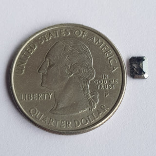 4.9mm/0.36CTW Clear Black Emerald Cut Salt And Pepper Rose Cut Loose Diamond, Faceted Rose Cut Diamond Loose Cabochon, DDS750/32