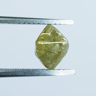 8.5mm/3.11CTW Natural Clear Light Yellow Crystal Octahedron Diamond Raw Rough Conflict Free Earth Mined Diamond Loose, DDS747/7