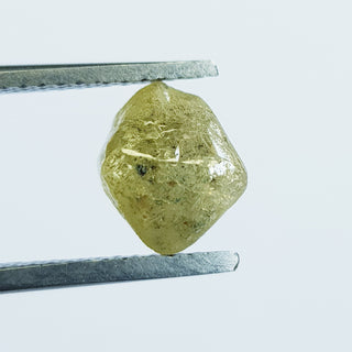 8.5mm/3.11CTW Natural Clear Light Yellow Crystal Octahedron Diamond Raw Rough Conflict Free Earth Mined Diamond Loose, DDS747/7