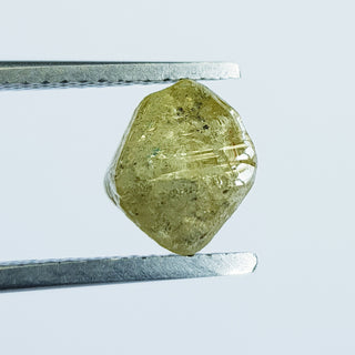 8.5mm/3.11CTW Natural Clear Light Yellow Crystal Octahedron Diamond Raw Rough Conflict Free Earth Mined Diamond Loose, DDS747/7