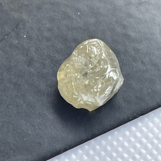 2.46CTW/8mm Natural Yellow White Rough Raw Conflict Free Earth Mined Diamond Crystal Octahedron Loose, DDS742/13